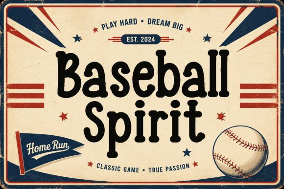 Baseball Spirit Font: Bold Branding for Small Businesses