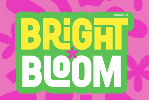 Bright Bloom: A Playful Display Font for Campaign Energy
