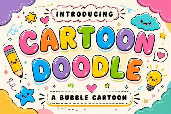 Cartoon Doodle: A Playful Display Font That Feels Like a Smile