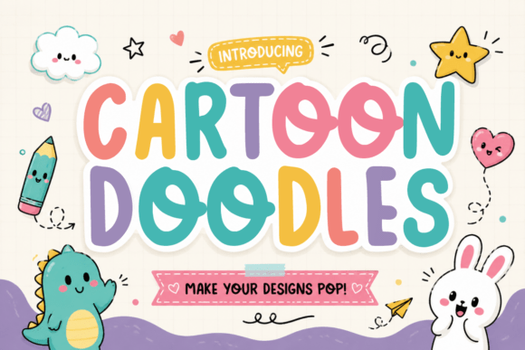 Cartoon Doodles: A Playful Display Font for Digital Branding