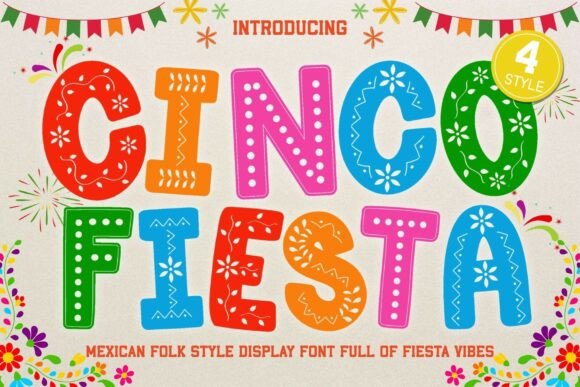 Cinco Fiesta: A Vibrant Display Font for Festive Digital Branding