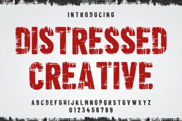 Distressed Creative: A Rugged Display Font for Bold Digital Identity