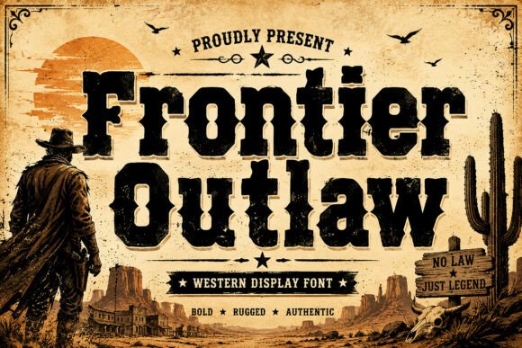 Frontier Outlaw: A Bold Display Font for Authentic Western Branding