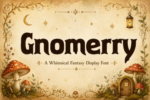 Gnomerry: A Whimsical Display Font for Storybook Moments