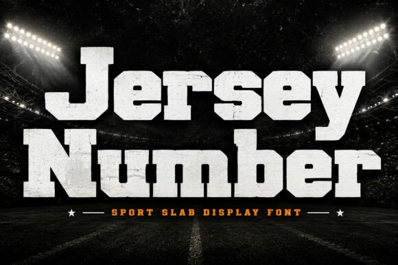 Jersey Number: A Bold Display Font for Athletic, Confident Branding