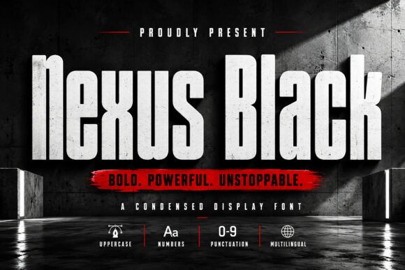 Nexus Black: A Bold Display Font for Digital Impact
