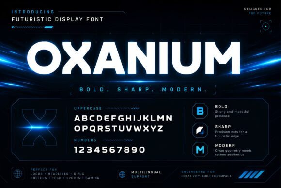 Oxanium: A Futuristic Display Font for Bold Digital Branding