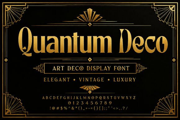 Quantum Deco: A Striking Art Deco Display Font for Digital Branding