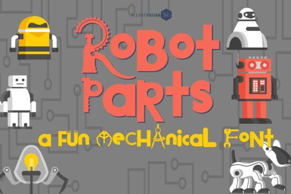 Robot Parts: A Geometric Display Typeface That Builds Strong Visual Identity