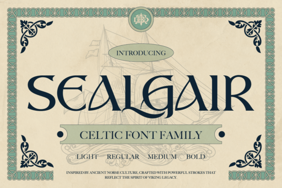 Sealgair: A Celtic Display Font for Editorial Impact