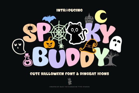 Spooky Buddy: A Playful Halloween Display Font for Makers