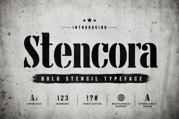 Stencora: A Bold Display Typeface That Makes Your Brand Stand Out