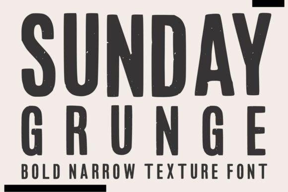 Sunday Grunge: A Bold Display Font for Authentic Branding