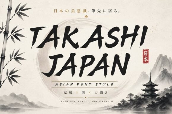 Takashi Japan: A Samurai-Inspired Display Font for Bold Campaign Moments