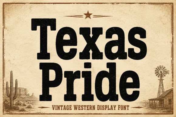 Texas Pride Font: A Bold Display Typeface for Campaign Headlines