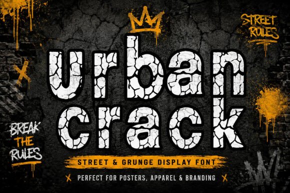 Urban Crack: A Bold Display Font for Digital Brand Impact